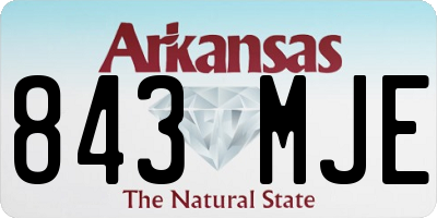 AR license plate 843MJE