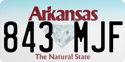 AR license plate 843MJF