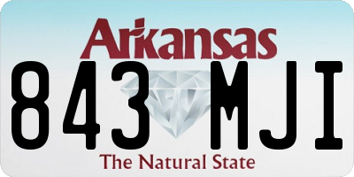 AR license plate 843MJI