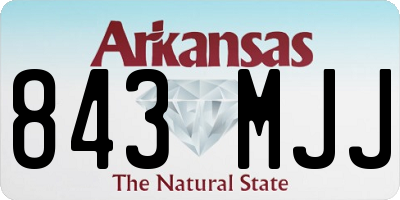 AR license plate 843MJJ