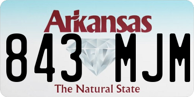 AR license plate 843MJM