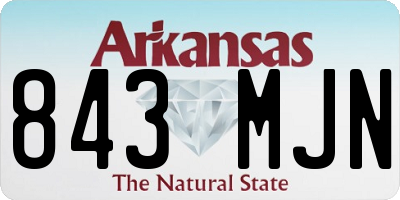 AR license plate 843MJN