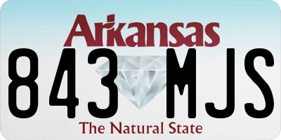 AR license plate 843MJS