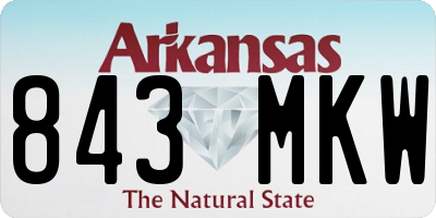 AR license plate 843MKW