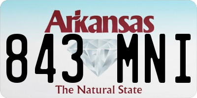AR license plate 843MNI
