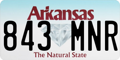 AR license plate 843MNR