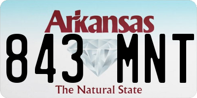 AR license plate 843MNT