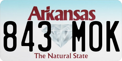 AR license plate 843MOK
