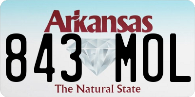 AR license plate 843MOL
