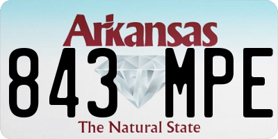 AR license plate 843MPE