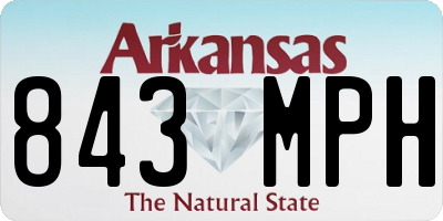 AR license plate 843MPH