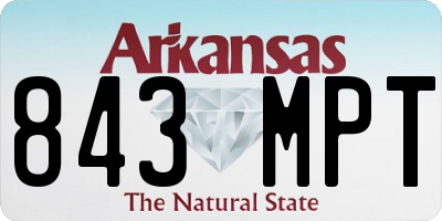 AR license plate 843MPT