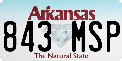 AR license plate 843MSP