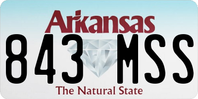 AR license plate 843MSS