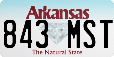 AR license plate 843MST
