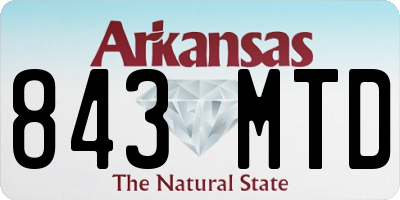 AR license plate 843MTD