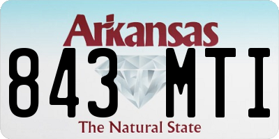 AR license plate 843MTI