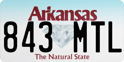 AR license plate 843MTL