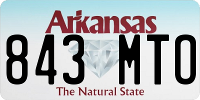AR license plate 843MTO