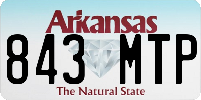 AR license plate 843MTP
