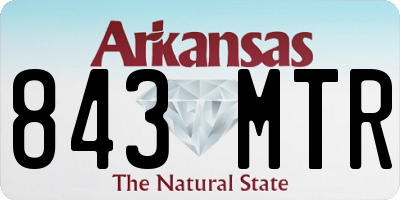 AR license plate 843MTR