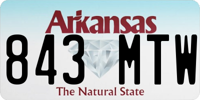 AR license plate 843MTW