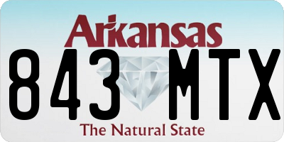 AR license plate 843MTX