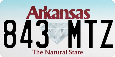 AR license plate 843MTZ