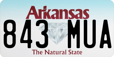 AR license plate 843MUA