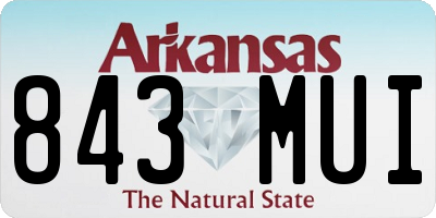 AR license plate 843MUI