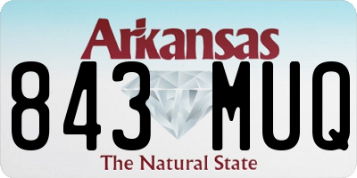 AR license plate 843MUQ