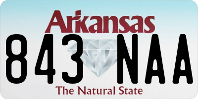 AR license plate 843NAA