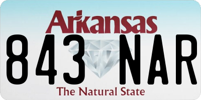 AR license plate 843NAR