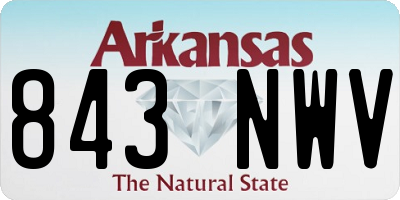 AR license plate 843NWV