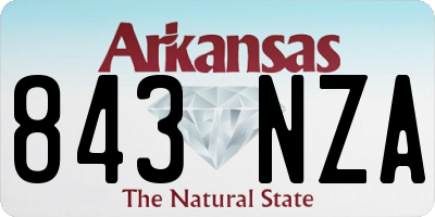 AR license plate 843NZA