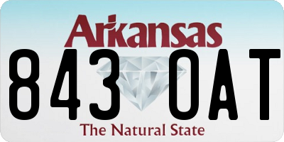 AR license plate 843OAT