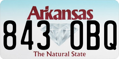 AR license plate 843OBQ