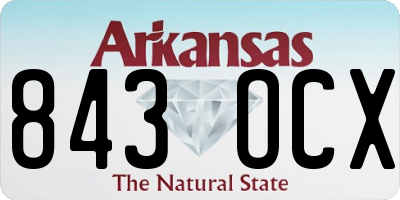 AR license plate 843OCX