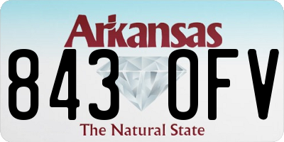 AR license plate 843OFV