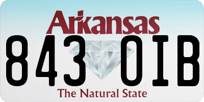AR license plate 843OIB