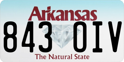 AR license plate 843OIV