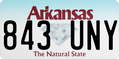 AR license plate 843UNY