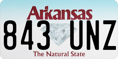 AR license plate 843UNZ