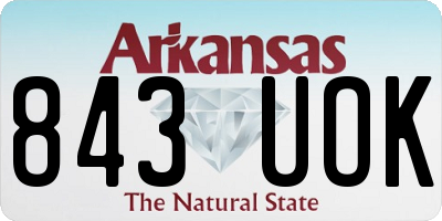 AR license plate 843UOK