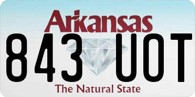 AR license plate 843UOT