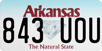 AR license plate 843UOU