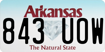 AR license plate 843UOW