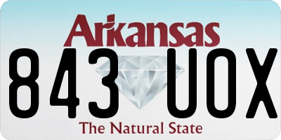 AR license plate 843UOX