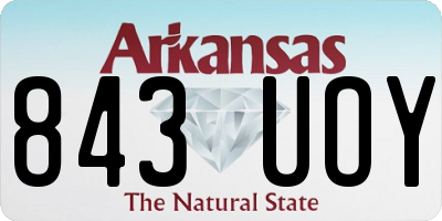 AR license plate 843UOY