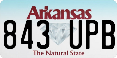 AR license plate 843UPB